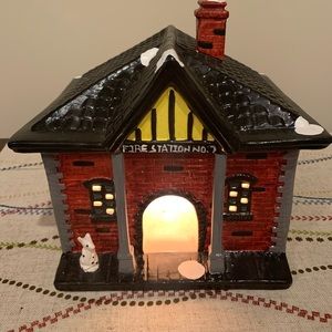 Christmas Ceramic Fire Station